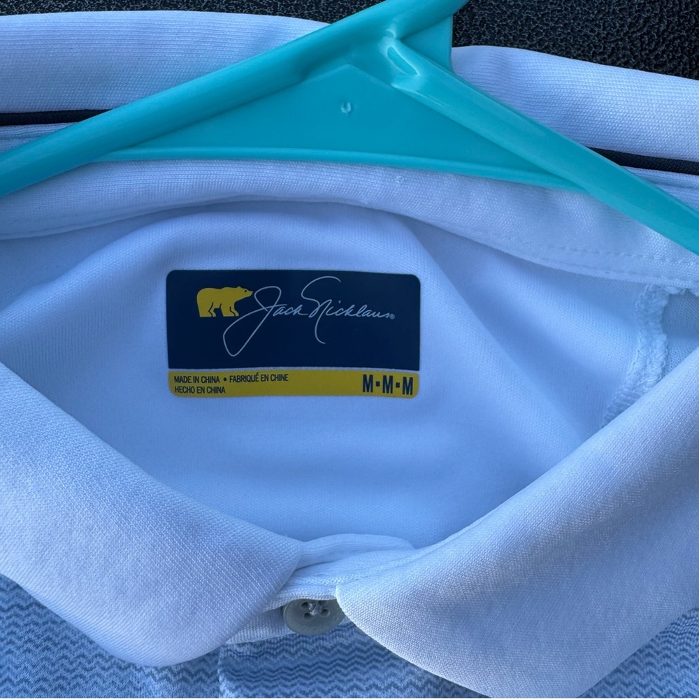 Jack Nicklaus Classic Men's Striped Polo Shirt - Blue and White - Picture 4 of 5